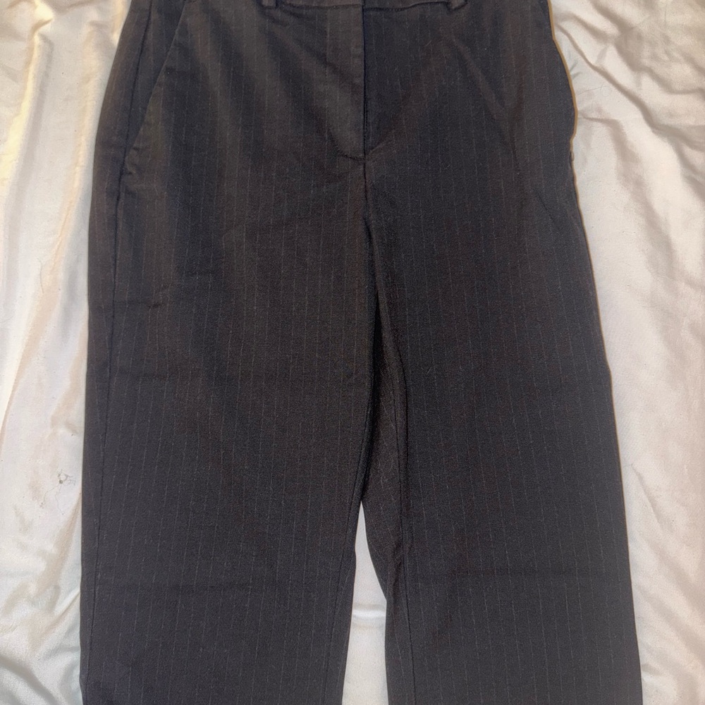 Classic Black Pinstripe Trousers